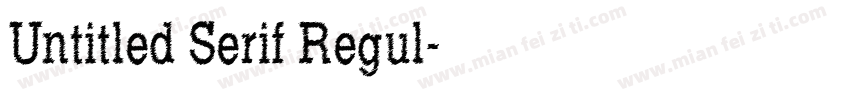 Untitled Serif Regul字体转换